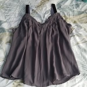 Gray Sheer Converse Tank Top